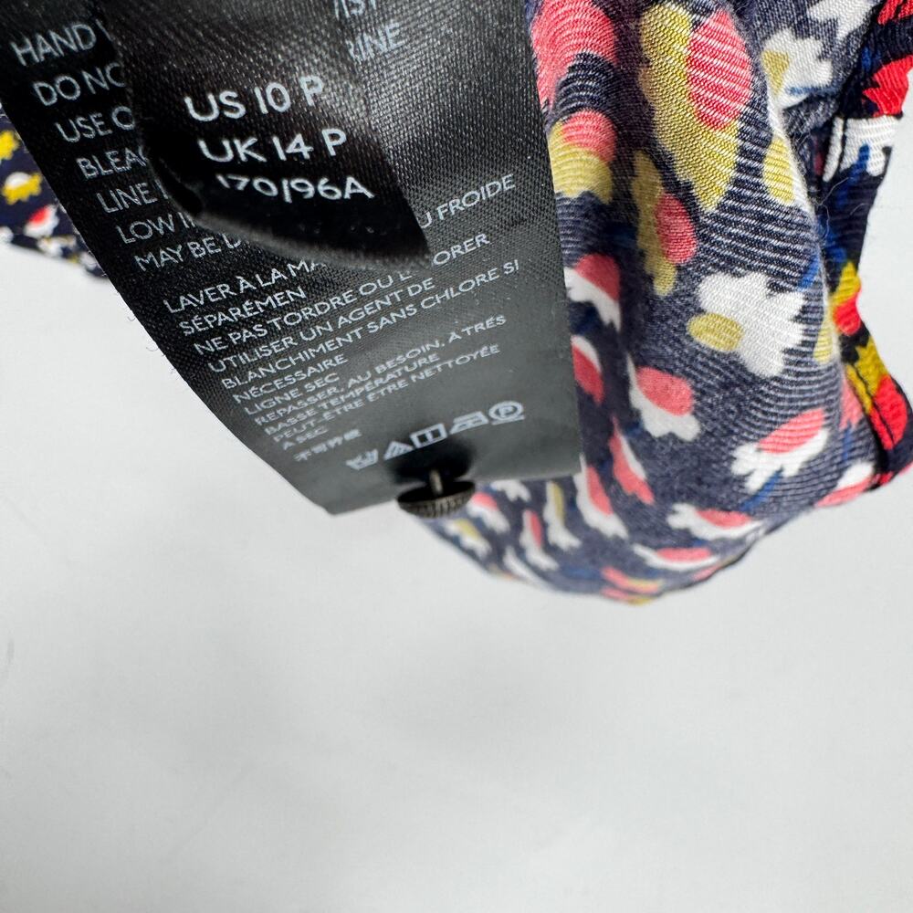 Maeve Navy Multicolor Abstract Dot Short Sleeve Dress 10P - Picture 10 of 11